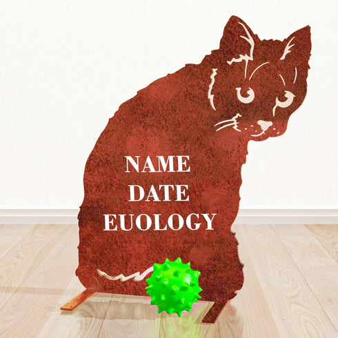 Black Cat Loss Garden Ornament Memorial Personalised Statue